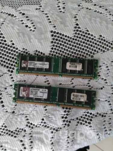 2 memorias para PC 512MB usadas
