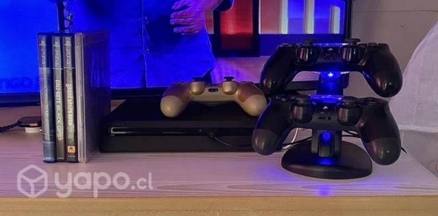 Ps4 slim 1tb + 16 juegos + controles