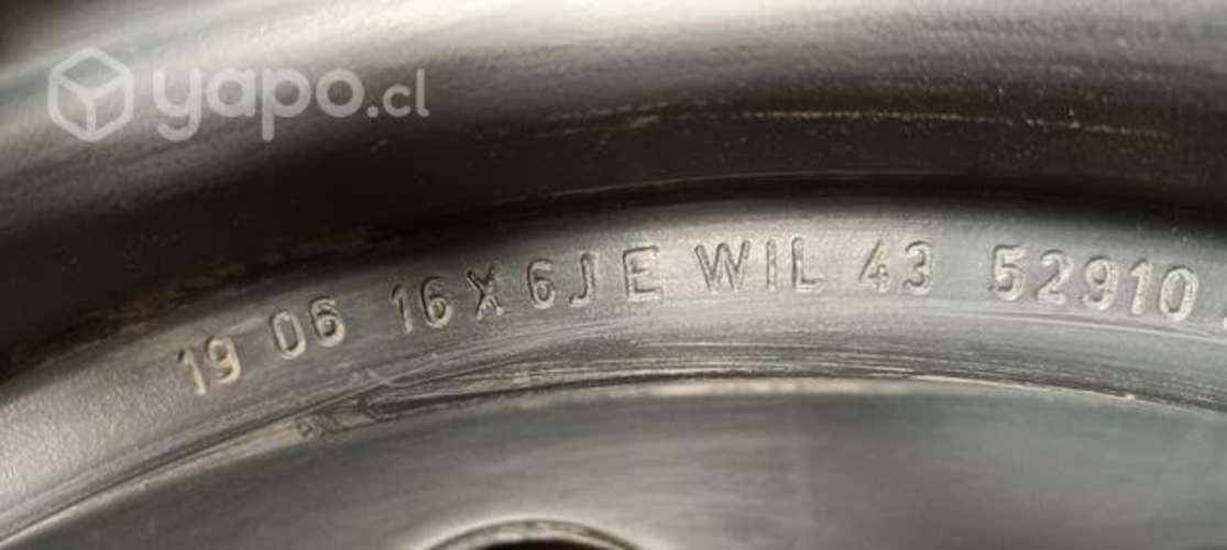 2 llantas convencionales aro 16, 5x114