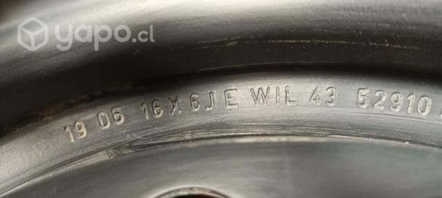 2 llantas convencionales aro 16, 5x114