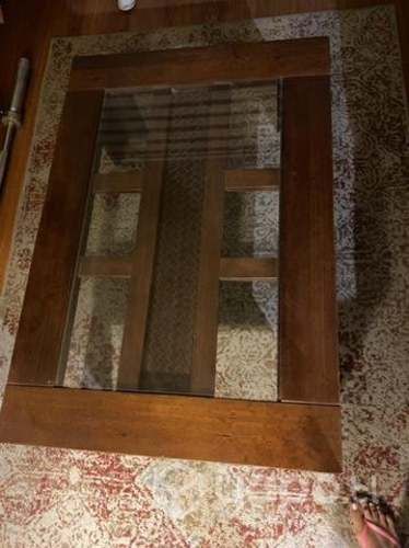 Mesa de centro madera y cubierta de vidrio