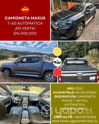Camioneta Maxus T-60