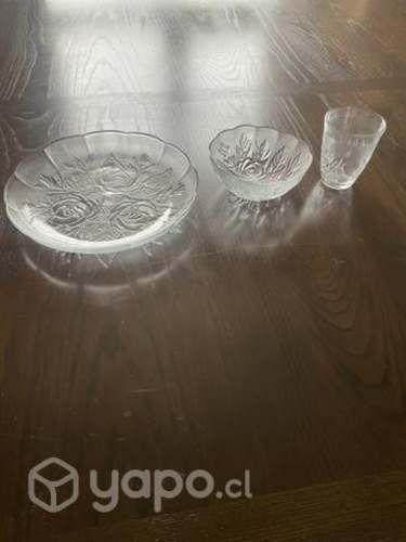 Set de vajilla de vidrio 12 piezas