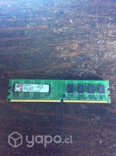 2 Memorias Ram Kingston DDR2 2GB 667Mhz PC antiguo