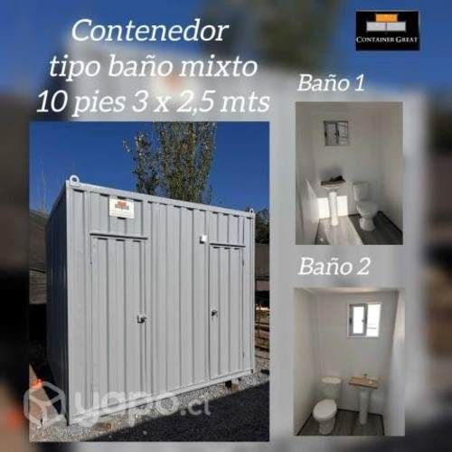 Contenedor tipo baño mixto