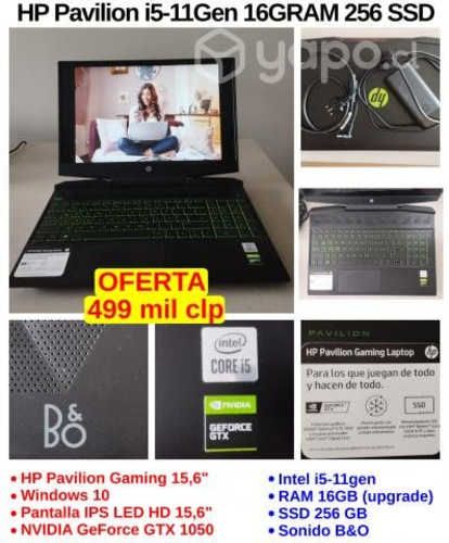 Notebook HP Pavilion i5 11Gen, 16GB AM, SSD 256GB