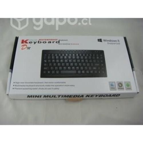 Teclado multimedia mini usb dm negro