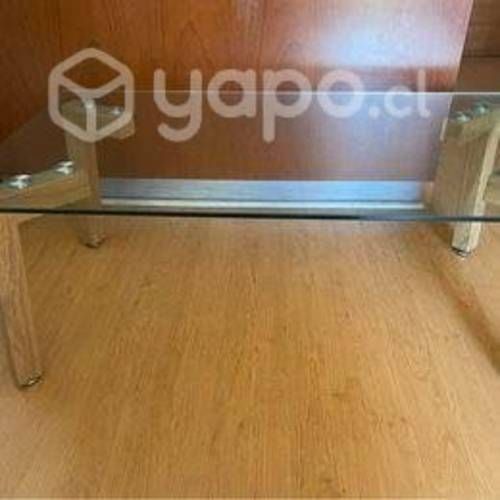 Mesa Cristal Madera Sala