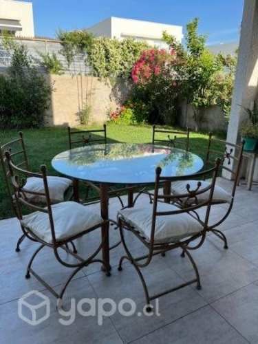 Comedor de fierro para terraza