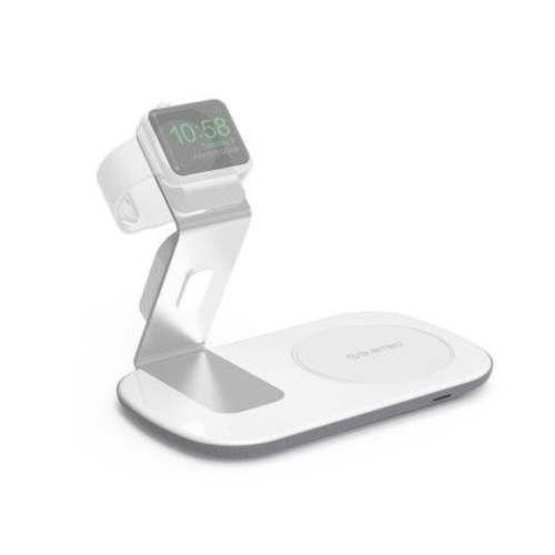 Base de Carga Inalámbrica Dual Metálica para Iphon