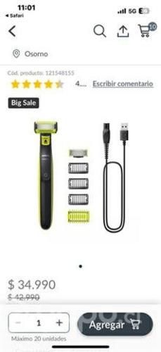 Maquina afeitar one blade