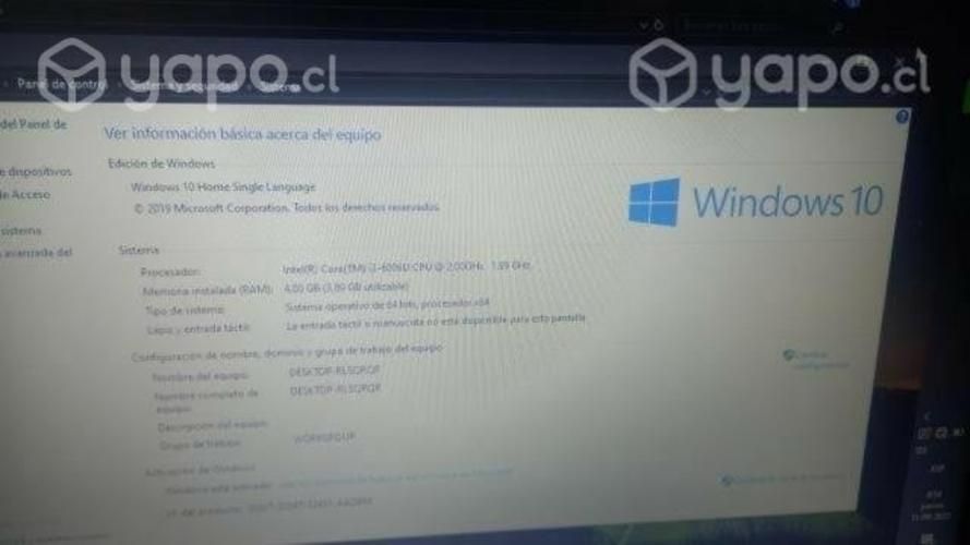 Notebook HP 240 G6 procesador Intel I3