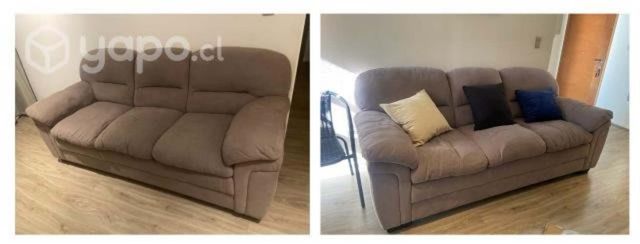 Sofá 3 cuerpos 206x95x95 cm taupe