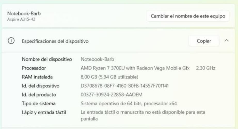 Notebook Acer Aspire