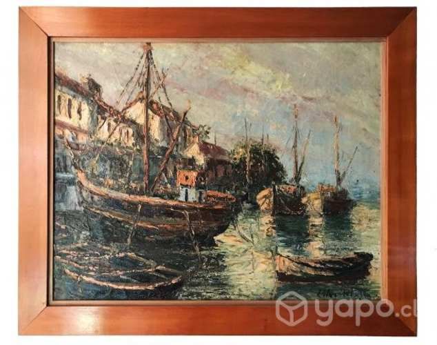 Cuadro Oleo De Elías Mella