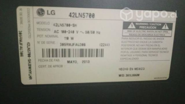 Led de 42 pulgadas. En buenas condiciones