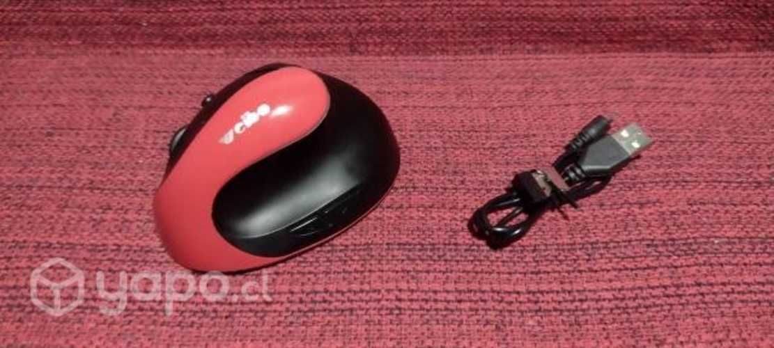 Mouse inalámbrico vertical recargable 2.4 GHz USB