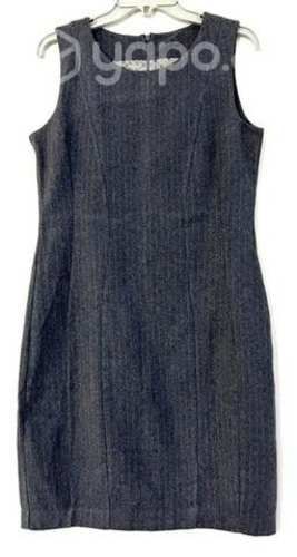 Vestido No Elástico Marca Fbo Italy Talla S/m Gris