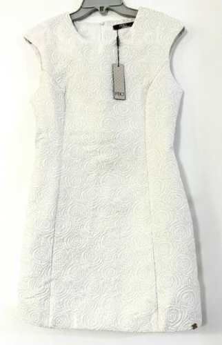 Vestido Entallado Semi Elástico Fbo Italy S Blanco