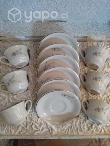 Juego café loza antiguo valor conversable