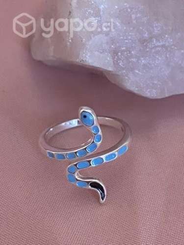 Anillo de serpiente esmaltado (ajustable)