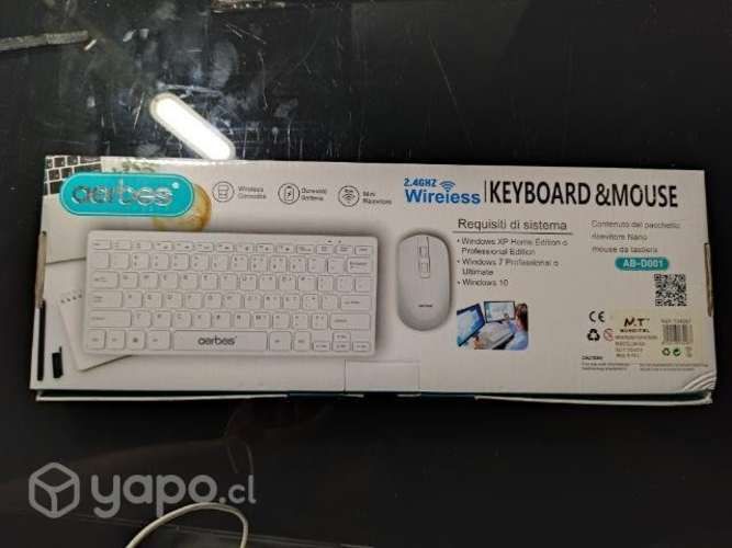 Teclado y mouse inalámbrico Pc