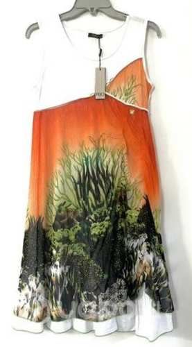 Vestido Entallado Elástico Marca Fbo Italy TU