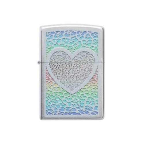 Zippo Heart Design Plateado