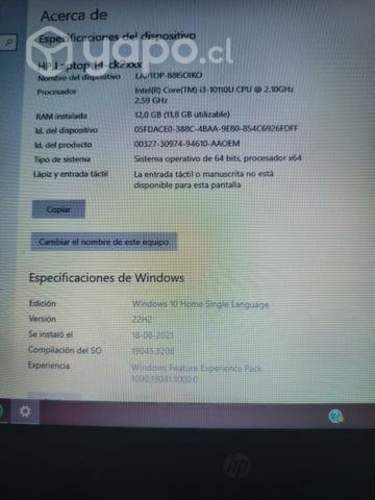 Notebook HP 14-ck2 mejorado con uso oficina