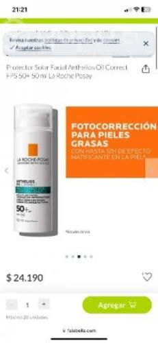Protector Solar Facial Anthelios Oil Correct FPS 5