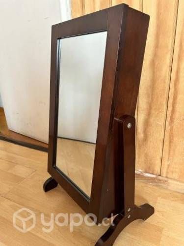 Espejo joyero madera