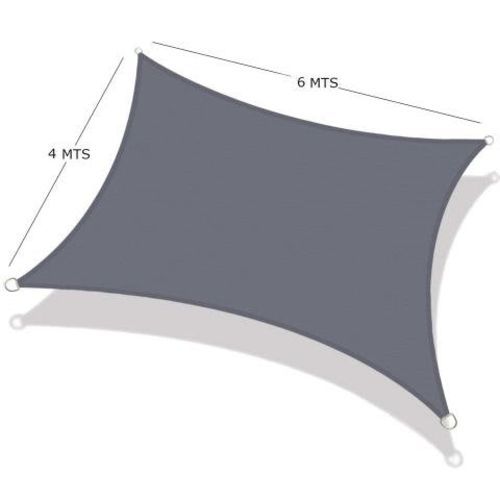 TOLDO RASCHEL RECTANGULAR 4x6 MT GRIS / NUEVO