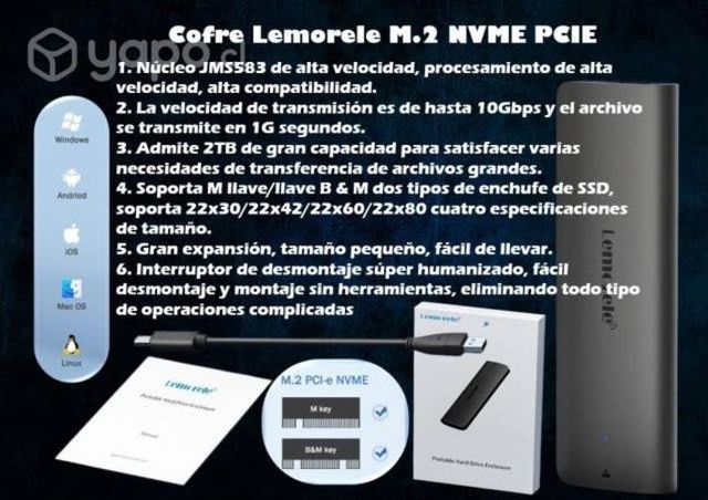 Cofre Lemorele M.2 NVME PCIE