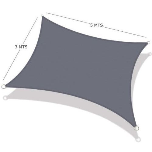 TOLDO RASCHEL RECTANGULAR 3x5 MT GRIS / NUEVO
