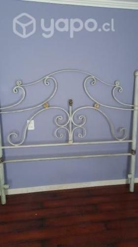 Respaldo vintage blanco 2 plazas para restaurar