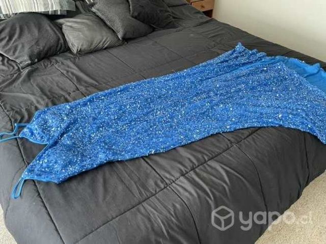 Vestido lentejuelas azul electrico