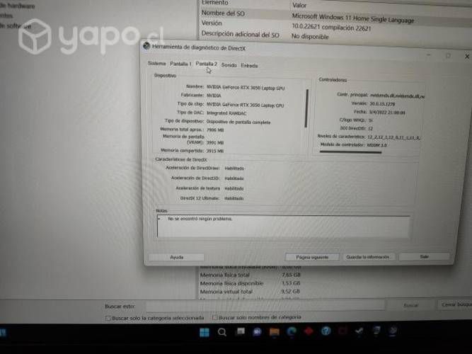 Hp victus 16-d0500la rtx 3050