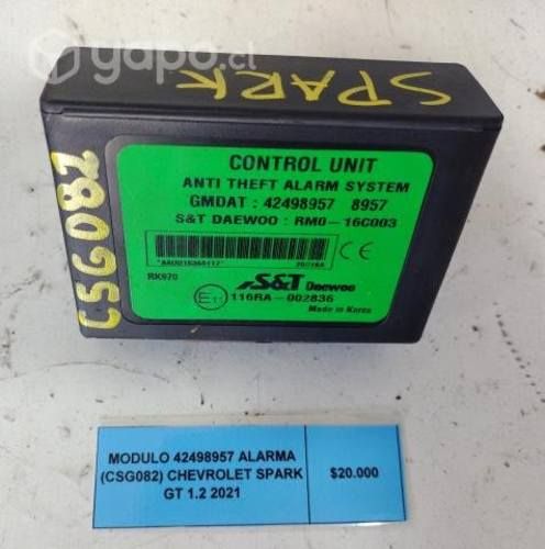 Modulo Alarma 42498957 (GSG082) Spark GT 2021