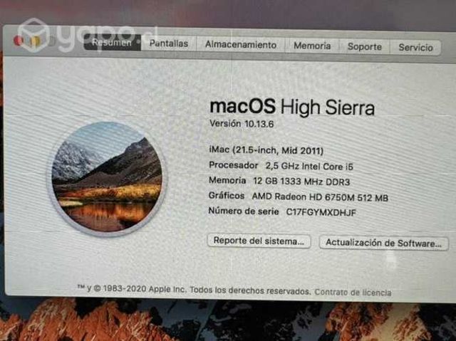 IMac 21,5 MID 2011