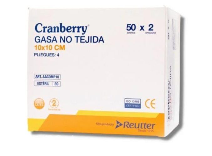 Gasa no tejida est. 10x10 x 2 un.cj x 50