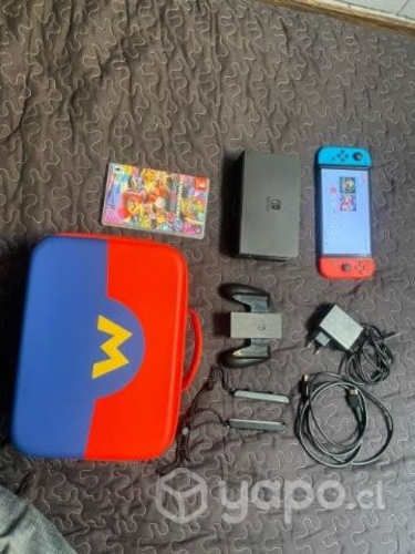 Nintendo switch oled neon 64gb + mario kart 8 dlx
