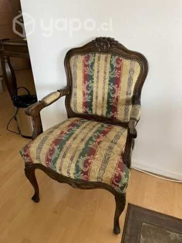 Sitial silla madera tapizada