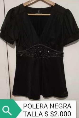 Polera negra aplicaciones