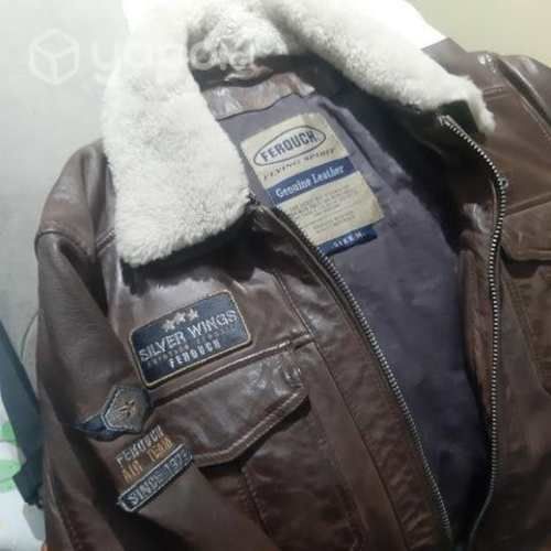 Chaqueta de cuero café nueva Ferruch