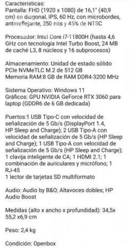 Victus i7 practicamente nuevo