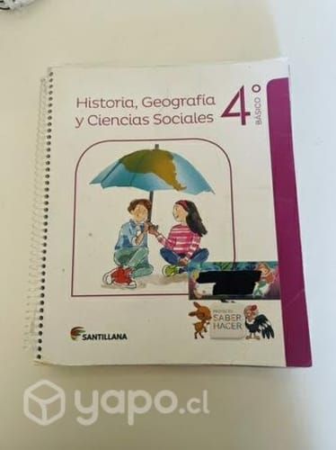 Libro texto cuarto básico Santillana saber hacer