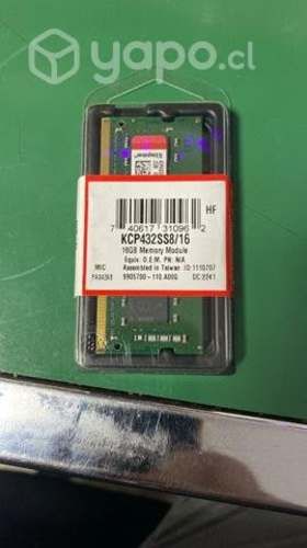 Memoria ram de 16 gb