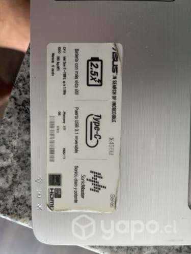 Computador Assus Intel core I7, 8 gb RAM poco uso