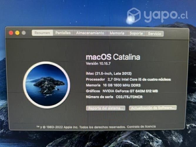 IMac (21.5 pulgadas, finales de 2012)