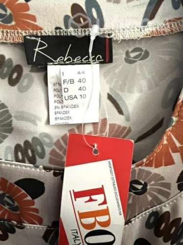 Vestido NO Elástico Marca Rebecca Talla 38 Beige